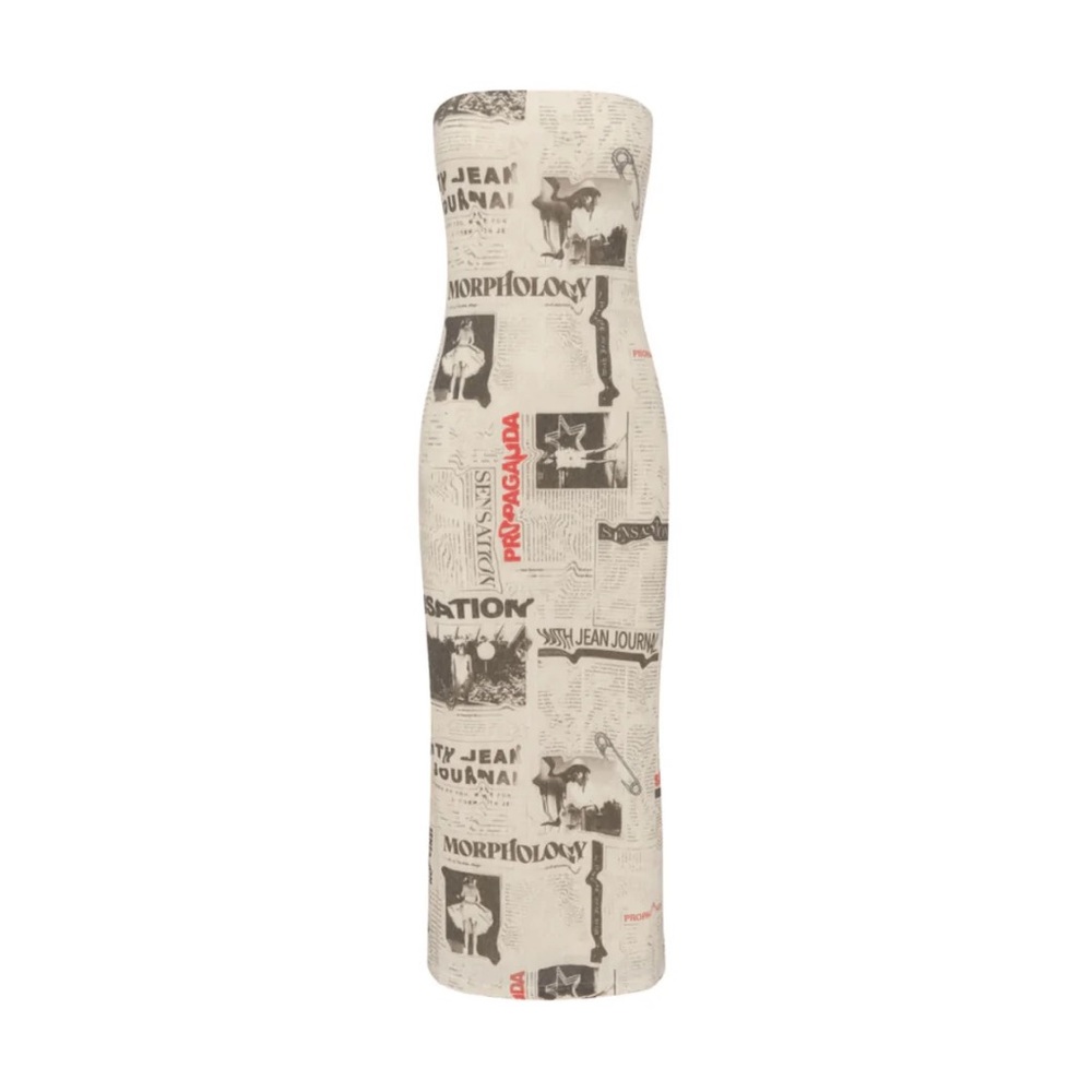 With Jean Frankie MIDI Dress NWT (Read All About it)